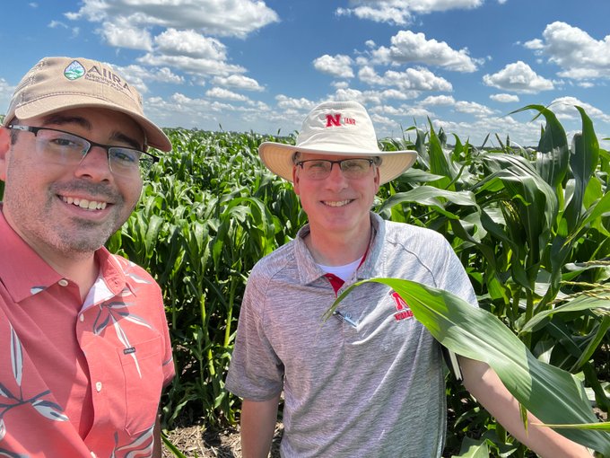 James Schnable and Derek McLean in the field.