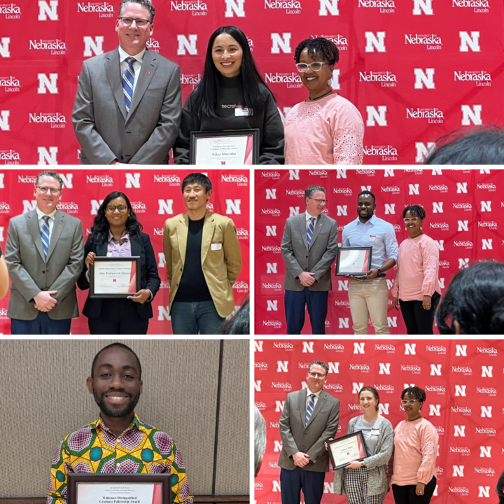 Students receiving awards at the 2024 Plant Science Symposium